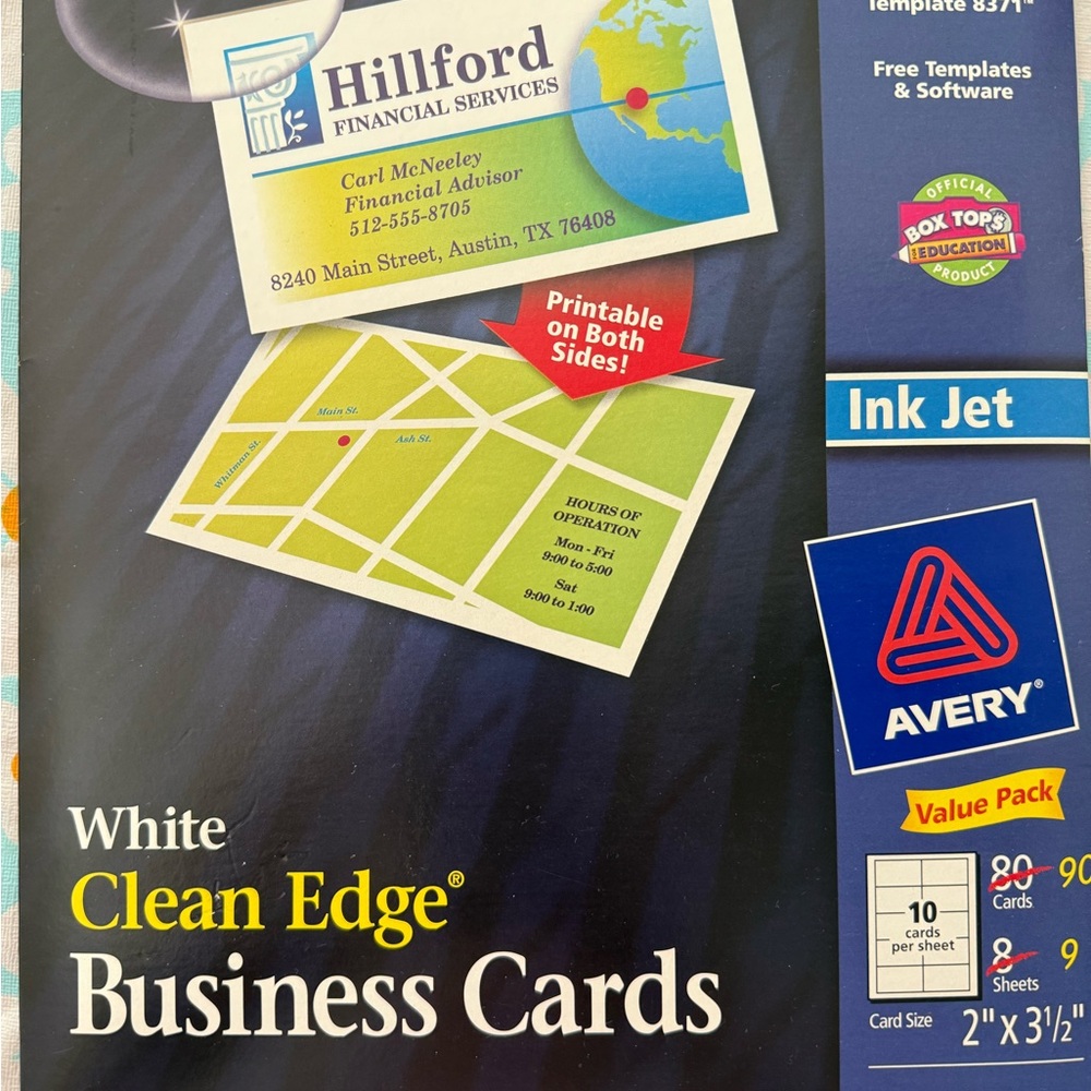 Avery White Clean Edge Business Cards - 28878
